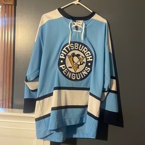 NHL CCM Pittsburgh Penguins Powdered Blue Jersey